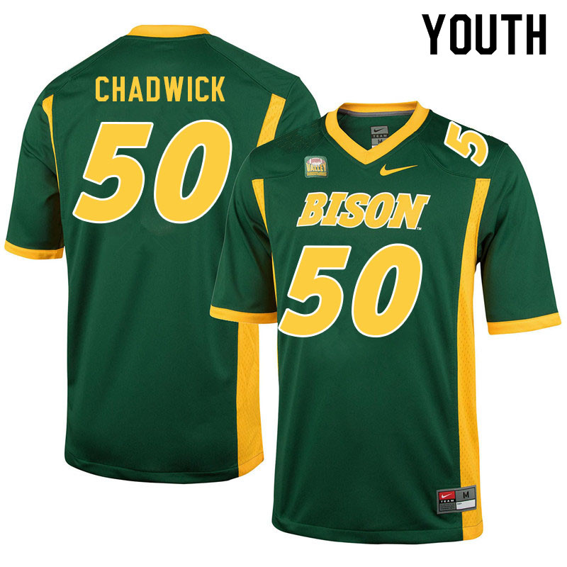 Youth #50 Kaden Chadwick North Dakota State Bison College Football Jerseys Sale-Green - Click Image to Close